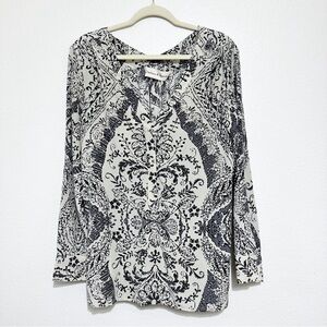 Graham & Spencer 100% Silk V-Neck Blouse S